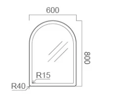 ECLIPSE Arch LED Mirror 600mm - Image 3