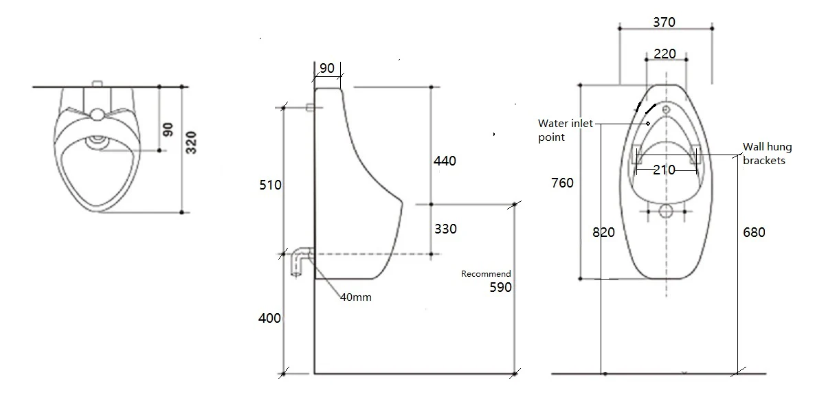 UNICORN Wall Hung Urinal - Image 3