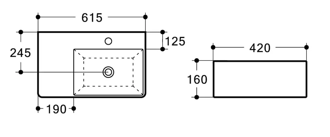 URBANO Wall Hung Basin - Image 5
